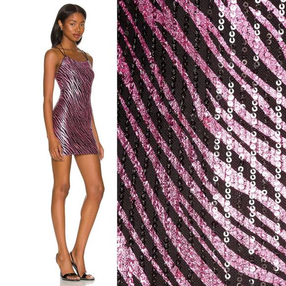 Superdown Janet Mini Dress in Pink Zebra NWT Size Small - Picture 3 of 3